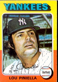 1975 Topps Baseball Cards      217     Lou Piniella